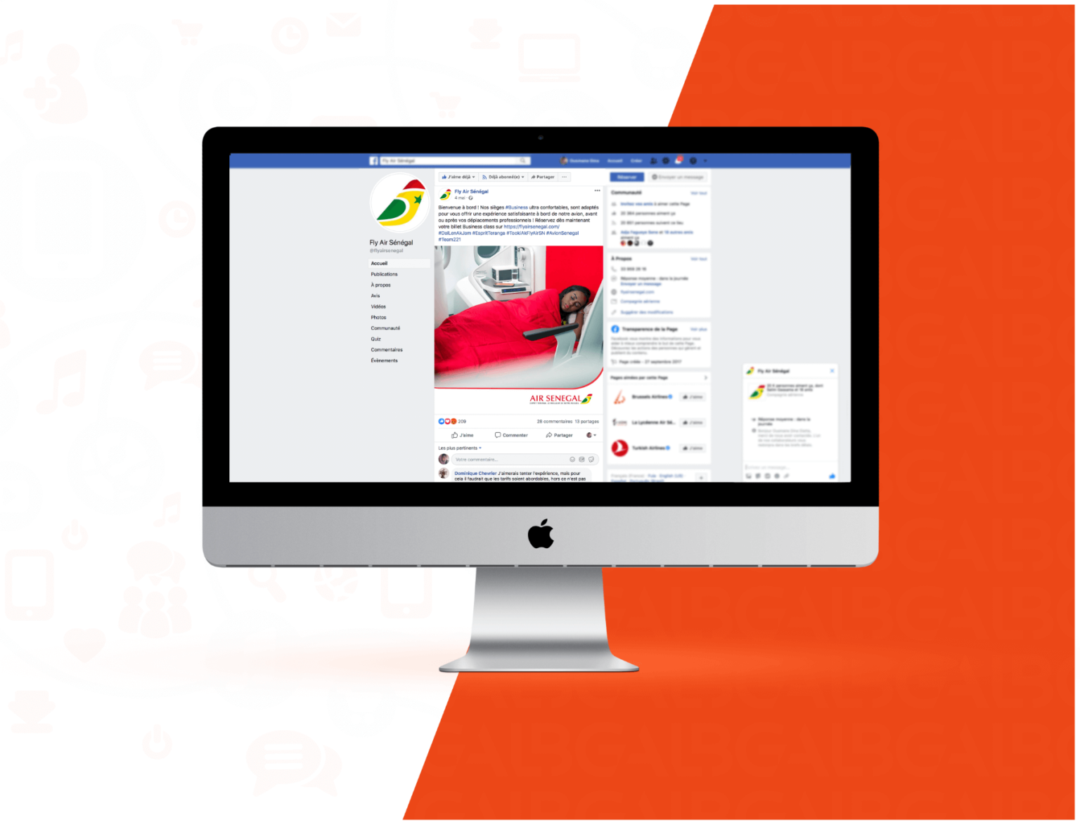 Air Senegal social media